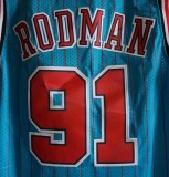 NBA Chicago Bull #91 Rodman  blue mesh
