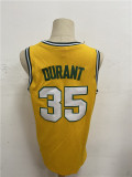 NBA Supersonic Retro #35 Durant vintage yellow top Mesh Jersey