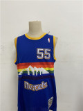 NBA Nuggets # 55 Mutombo snow mountain blue top Mesh Jersey
