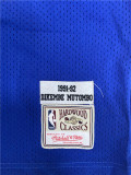 NBA Nuggets # 55 Mutombo snow mountain blue top Mesh Jersey