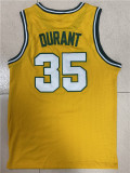 NBA Supersonic Retro #35 Durant vintage yellow top Mesh Jersey