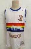 NBA Nuggets # 3 Lverson snow mountain white top Mesh Jersey