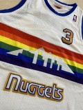 NBA Nuggets # 3 Lverson snow mountain white top Mesh Jersey