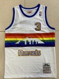 NBA Nuggets # 3 Lverson snow mountain white top Mesh Jersey