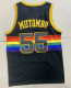 NBA Nuggets # 55 mutombo Snow mountain black top Mesh Jersey