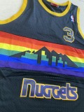 NBA Nuggets # 3 Lverson Snow mountain black top Mesh Jersey