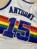 NBA Nuggets # 15 Anthony snow mountain white top Mesh Jersey