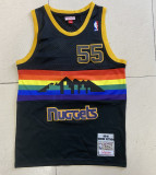 NBA Nuggets # 55 mutombo Snow mountain black top Mesh Jersey