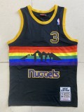 NBA Nuggets # 3 Lverson Snow mountain black top Mesh Jersey