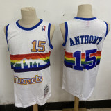 NBA Nuggets # 15 Anthony snow mountain white top Mesh Jersey