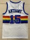 NBA Nuggets # 15 Anthony snow mountain white top Mesh Jersey