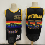 NBA Nuggets # 55 mutombo Snow mountain black top Mesh Jersey