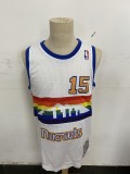 NBA Nuggets # 15 Anthony snow mountain white top Mesh Jersey