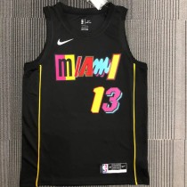 NBA Miami Heat ADEBAYO #13 Black Top Quality Hot Pressing