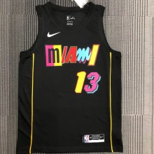 NBA Miami Heat ADEBAYO #13 Black Top Quality Hot Pressing