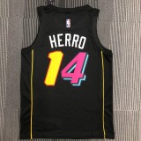 NBA Miami Heat HERRO #14 Black Top Quality Hot Pressing