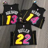 NBA Miami Heat HERRO #14 Black Top Quality Hot Pressing