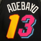 NBA Miami Heat ADEBAYO #13 Black Top Quality Hot Pressing