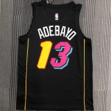 NBA Miami Heat ADEBAYO #13 Black Top Quality Hot Pressing