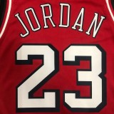 NBA Bulls Jordan #23 Red Top Quality Hot Pressing