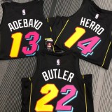NBA Miami Heat ADEBAYO #13 Black Top Quality Hot Pressing