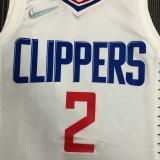 NBA Clippers LEONARD #2 White 75th Anniversary Top Quality Hot Pressing