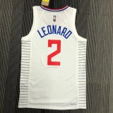 NBA Clippers LEONARD #2 White 75th Anniversary Top Quality Hot Pressing