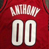 NBA Trail Blazers ANTHONY #00 Jordan Red Top Quality Hot Pressing