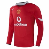 Retro Manchester United  Home Long Sleeve 1:1 Quality Soccer Jersey  2004-2006