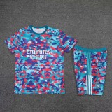 Real Madrid Red Green Blue Training Short Suit(短裤拉链口袋)
