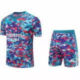 Real Madrid Red Green Blue Training Short Suit(短裤拉链口袋)