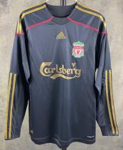 Retro Liverpool Black Away Long Sleeve  1:1 Quality Soccer Jersey   2009-2010