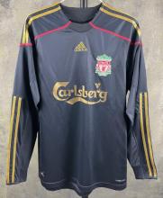 Retro Liverpool Black Away Long Sleeve  1:1 Quality Soccer Jersey   2009-2010
