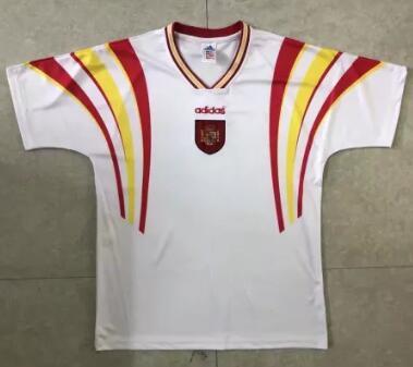 Retro Spain Away  1:1 Quality Soccer Jersey   1996