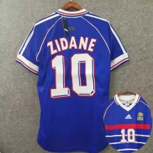 1998 ZIDANE #10 France Home Blue Retro