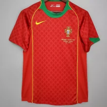 Retro 2004 Portugal Home 1:1 Quality Soccer Jersey 2004 (带胸前小字)