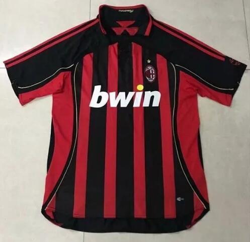 Retro AC Home  1:1 Quality Soccer Jersey  2006-2007