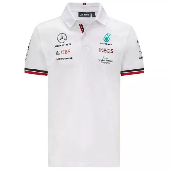 F1 Mercedes White Short Sleeve Racing Suit 2021