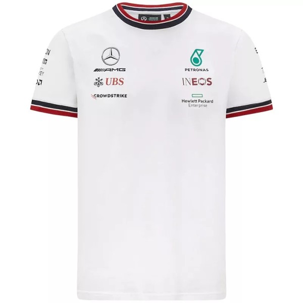 F1 Mercedes White Short Sleeve Racing Suit 2021