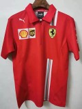 F1 Ferrari Red Short Sleeve Racing Suit (有领)