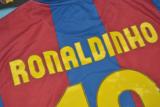 Retro  Barcelona Home Long sleeve  1:1 Quality Soccer Jersey  2007-2008