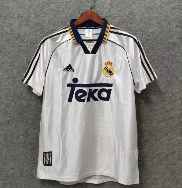 Retro  Real Madrid Home 1:1 Quality Soccer Jersey  1998-2000