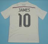 Retro Real Madrid Home Long Sleeve  1:1 Quality Soccer Jersey    2014-2015