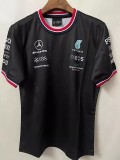 F1 Mercedes Black Short Sleeve Racing Suit(梅赛德斯 圆领) 2021