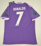 Retro Real Madrid Away  1:1 Quality Soccer Jersey    2016-2017