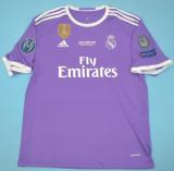Retro Real Madrid Away  1:1 Quality Soccer Jersey    2016-2017