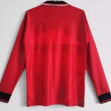 Retro  Manchester United Home Long sleeve 1:1 Quality Soccer Jersey  1994-1996