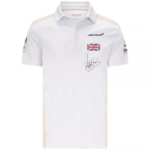 F1 Formula One Mclaren White Short Sleeve Racing Suit(迈凯轮) 2021
