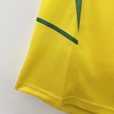 Retro Brazil Home  1:1 Quality Soccer Jersey 2002  (S-4XL)