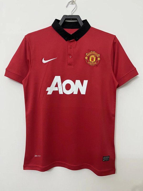 Retro Manchester United Home 1:1 Quality Soccer Jersey  2013-2014